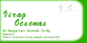 virag ocsenas business card